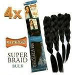 Impression pre-stretched super braids single plaits hair COLOUR 4